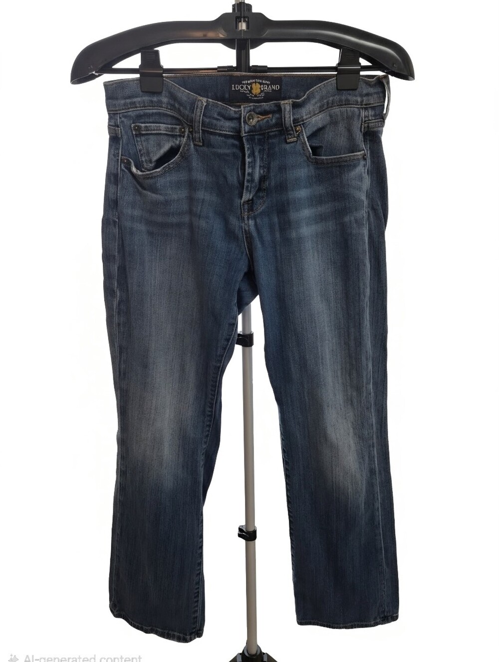 Lucky Brand Women's Medium-Dark Blue Straight Leg Jeans